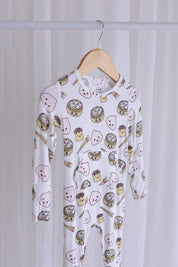 Bamboo Romper - Dim Sum (White)
