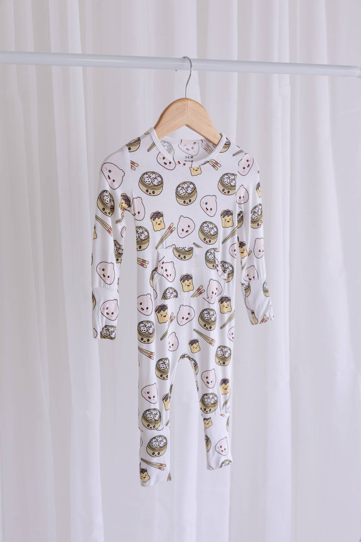 Bamboo Romper - Dim Sum (White)