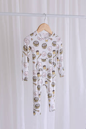 Bamboo Romper - Dim Sum (White)